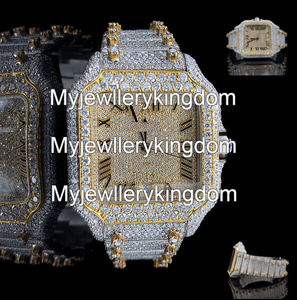 Reloj de Lujo para Hombre con Diseño Hip Hop, Diamantes Moissanite Premium, Totalmente Cubierto de Piedras Brillantes, Correa de Acero Inoxidable - Product Image 1