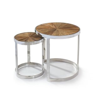 Elegant Nesting Coffee <b>Tables</b> Set of Three for <b>Sofa</b> <b>Side</b> and Center <b>Table</b> Use - Product Image 2