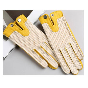 Premium Quality Goat Skin Leather Driving <b>Gloves</b>-Winter Fashion Custom Logo Comfortable & Breathable Unisex Car <b>Gloves</b> - Product Image 1