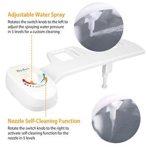 Bidet a Spruzzo d'Acqua Fresca per Sedile WC, Senza Elettricità, Meccanico - Product Image 3