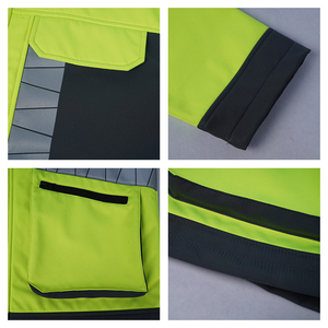 เสื้อแจ็คเก็ตทำงานแบบสะท้อนแสง ทนต่อการเกิดขุย ป้องกันลม คุณภาพสูง - Product Image 4