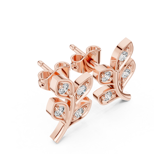 Pendientes de Moissanita en Forma de Hoja, Oro Rosa de 18K, Certificación IGI, Joyería Inspirada en la Naturaleza para Regalo de Aniversario o Fiesta - Product Image 2