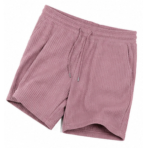 <b>Mens</b> Waffle Knit Sports <b>Shorts</b> Premium Textured Material <b>Elastic</b> <b>Waist</b> Side Pockets Custom Logo Private Label Manufacturer Custo - Product Image 2