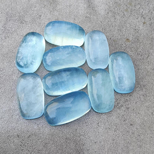 Natural Aqua Milky Cabochon Big <b>Cushion</b> Shape Calibrated, Flat Back Loose Gemstone All Wholesale Third - Product Image 3
