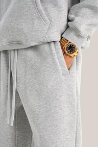 High Quality French Terry Cotton Oversized Baggy Sweatpants Custom Straight Curved Striped <b>Trousers</b> with <b>Drawstring</b> Rope - Product Image 2