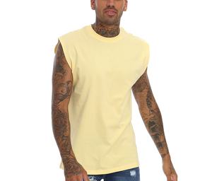 Nouveau débardeur d'entraînement personnalisé pour l'été, vêtement de musculation pour homme, haut de gamme, extensible, sans manches, 100% coton - Product Image 1