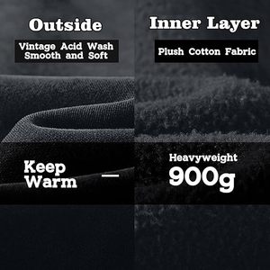 Cotton Pullover Hoodie Men Women Casual Washed Hoodie Distressed Retro Fashion Drop Shoulder Design - Product Image 6