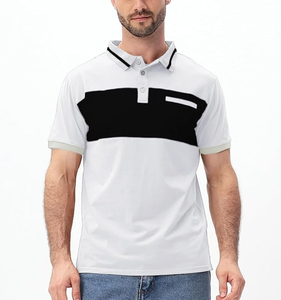 Camisetas Polo para Hombre al por Mayor, OEM, Manga Corta, Casuales, con Bloques de Color, Estilo Golf, Cuello en Contraste, 100% Algodón, 220 GSM - Product Image 1