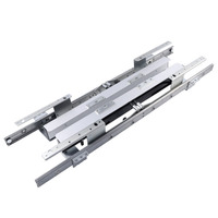 Quincaillerie de bureau escamotable multifonctionnelle robuste à levage automatique, avec rail télescopique en aluminium à extension complète