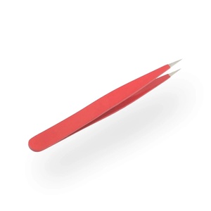 Pince à cils professionnelle en acier inoxydable de haute qualité Gray Rocks Applicateur de beauté pointu de précision Extension de cils - Product Image 6