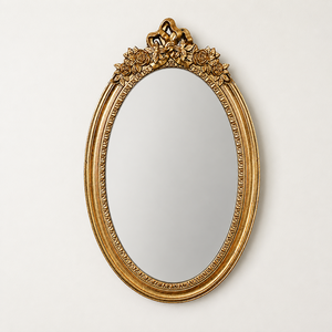 Luxury <b>Gold</b> Oval Wall <b>Mirror</b> Ornate Floral Frame Vintage Decorative Bathroom Bedroom Living Room Home Decor Accent <b>Mirror</b> - Product Image 1