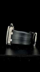 Reloj de Pulsera para Hombre, Personalizado a Mano, Cronógrafo, Esfera Negra con Incrustaciones de Diamantes Moissanite VVS, Mecánico, Totalmente Personalizable - Product Image 2