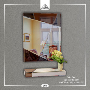 Espejo Rectangular con Diseño de Ranura en V, Juego de Estantes a Juego, Decoración Artística, Ecológico y Ligero - Product Image 4