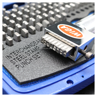 P-112-4 [WIGA] OEM Industrial DIY Interchangeable Metal Punch Letter Number Set 112PCS Steel Stamping Kit DIN1451