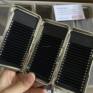 Biểu Tượng Tùy Chỉnh Nhung Khối Lượng Lash Khay Lụa Mềm Lông Mi Mở Rộng Fluffy Siêu Máy Bay Phản Lực Màu Đen Cashmere Matte Lash Mở Rộng Khay - Product Image 5