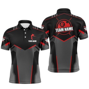 เสื้อโปโลแขนสั้นผู้ชายลายพิมพ์ดิจิทัล โพลีเอสเตอร์ แห้งเร็ว ดีไซน์สปอร์ต พร้อมชื่อและโลโก้ด้านหน้า - Product Image 6