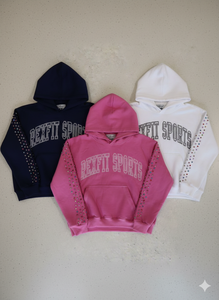 Sudadera con capucha y cremallera personalizada con serigrafía y pedrería, 100% algodón polar de alto gramaje, estilo urbano, la más vendida, con MOQ bajo - Product Image 6