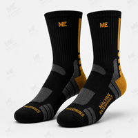 Calcetines de punto por sublimación OEM al por mayor para hombre y mujer, con parte inferior de rizo, hasta la rodilla, de diseño personalizado, deportivos, para ciclismo.