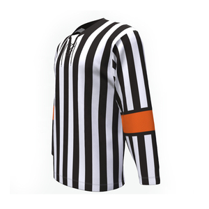 Jersey de Hockey sobre Hielo Personalizado con Rayas, Manga Larga, Cuello en V, Transpirable, de Poliéster, Unisex para Adultos, Impresión Sublimada, Corte Regular - Product Image 2