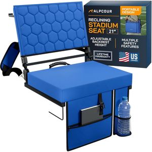 Sedile Pieghevole Reclinabile da Stadio con Supporto per la Schiena per Gradinate - Product Image 1
