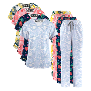 Tenue médicale personnalisée avec logo d'entreprise, blouses unisexes en sergé 100% coton, ensemble de chemises imprimées pour infirmières et hôpitaux - Product Image 5