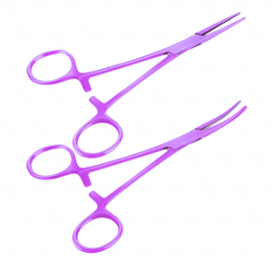 Pinzas Hemostáticas Profesionales Rectas y Curvas de Acero Inoxidable con Bloqueo, Disponibles en Diferentes Colores - Product Image 3