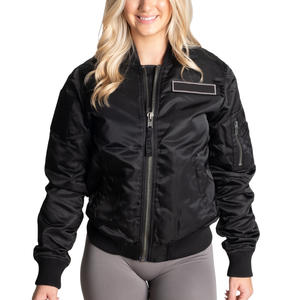 Blouson bomber femme tendance, personnalisable, en tissu léger, fermeture éclair, vêtement décontracté pour la marque et la vente au détail - Product Image 2