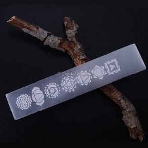 Nouvelle arrivée meilleure qualité sélénite Reiki bâton de guérison magnifiquement gravé Chakra Agate naturelle cristaux de pierre précieuse Quartz - Product Image 4