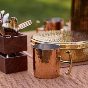 Artisan Copper Moscow Mule <b>Mugs</b> Created For Refreshing Cocktails Stylish Drinkware For Kitchen Bar And Dining Events - Product Image 4