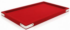 Plateau de présentation en velours pour bijoux : organisateur pour bagues, boucles d'oreilles, colliers, bracelets et cosmétiques - Product Image 6
