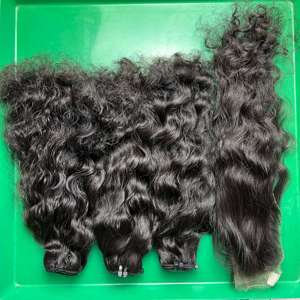 Vietnamese Super Double Drawn Raw Unprocessed Hair Natural Wavy Bundles Hair Extensions No <b>Tangle</b> No Shedding - Product Image 2