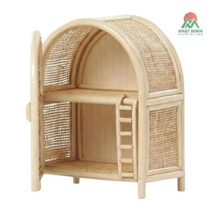 Armoire en rotin Nhat Minh avec 2 étagères, design rustique, écologique, pour bébés et enfants - Product Image 1
