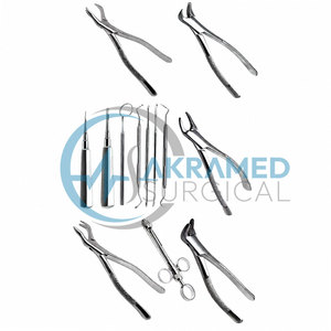 Juego de Instrumentos Quirúrgicos Dentales Premium para Extracción, de Acero Inoxidable, que Incluye Fórceps de Extracción, Elevador de Raíces, Jeringa, Sonda, Espejo, con Certificación CE - Product Image 4