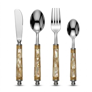 Elegante Juego de Cuchillo y Espátula para Pastel de Acero Inoxidable Vintage con Mangos de Nácar, Juego de Cubiertos para Postre para Bodas y Fiestas, Regalo - Product Image 2