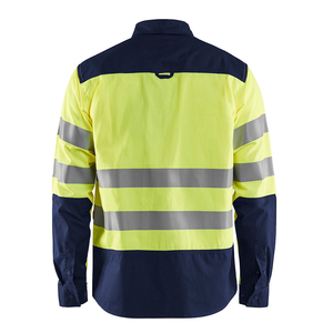 Custom Hi Vis Shirts <b>Orange</b> Long Sleeve Reflective <b>Polo</b> Shirt Safety Fire Resistant Workwear FR Work Shirt for Construction - Product Image 6