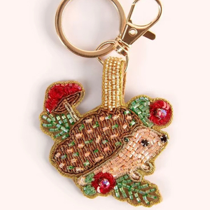 Trendy Handmade Seed Beads Artificial Eco-Friendly Geometric Plant Nautical Embroidery Customizable Bag Charms for Ladies - Product Image 1