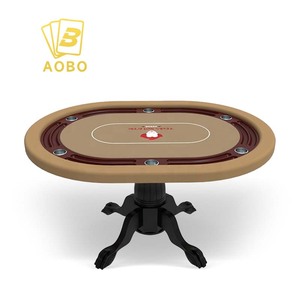 Mesa de Póker Redonda Contemporánea y Profesional Personalizable de <span class=keywords><strong>Caino</strong></span> con Patas Cuadradas - Product Image 1