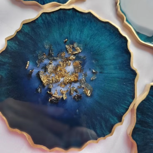 Classic Eco-Friendly Resin Enamel <b>Coasters</b> Customized Design Royal Accessories Personal Office Desk Custom Diameter - Product Image 1