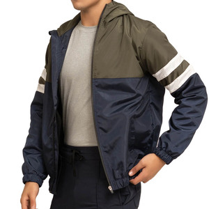 Chaqueta Deportiva con Capucha para Hombre, Estilo Racer, con Bloques de Color, Cierre de Cremallera, Resistente al Viento, Material de Poliéster, para Otoño - Product Image 3