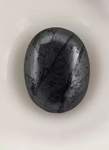 Pierre de paume en hématite naturelle sculptée, pierre de méditation Feng Shui pour la guérison et la collection - Product Image 3