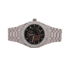 Top Quality VVS Moissanite Studded Round Dial Iced Out <b>Watch</b> Color Tone Hip Hop Rapper Automatic <b>Wrist</b> Luxurious Diamond <b>Watch</b> - Product Image 1