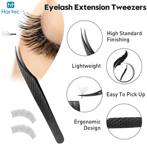 90 Degree Curved Fiber Tip Volume Tweezers for Eyelash Extensions Micro Grid Tip Precision Lash Tweezer for Salon Use - Product Image 5