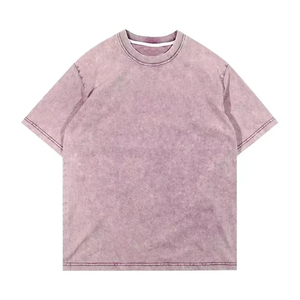 T-shirt Homme Oversize Effet Délavé Premium Vintage en Coton Col Rond Décontracté Streetwear Tendance Doux et Résistant Quotidien - Product Image 2