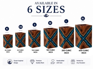 Handmade Resin Wood X Shape Eco-Friendly Durable Cremation Urn with American Style - Product Image 1