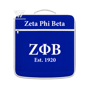 กระเป๋าใส่เสื้อผ้าปักลายสมาคมหญิงกรีก Zeta Phi Beta แบบพับได้สำหรับเดินทางพร้อมช่องซิป - Product Image 2