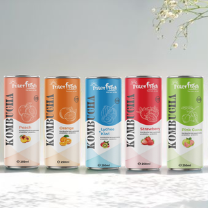 Vietnam Interfresh 250ml Kombucha Fermented Fruit Tea HALAL HACCP ISO Certificado Jugo Saludable para Exportación Suministro de Etiqueta Privada - Product Image 5