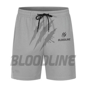 Shorts de sport pour homme BLOODLINE, rouge, séchage rapide, taille mi-haute, taille élastique, décontracté, camouflage, enduit PU, style Bermuda - Product Image 6