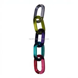 H a CRAFT Modern Resin Knot Chain Home <b>Decor</b> <b>Wall</b> Shelf with Oval Shape and Florals Pattern - Product Image 6
