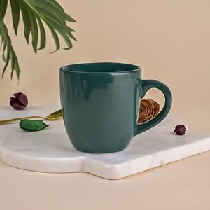 <b>Set</b> of 2 Earthy Pine Green Ceramic <b>Tea</b> <b>Cups</b> - Product Image 3