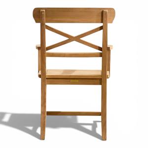 Silla de Comedor de Madera de Teca Indonesia con Respaldo Cruzado, Silla de Madera Maciza de Lujo, Impermeable y Ecológica para Patio, Terraza y Jardín - Product Image 5